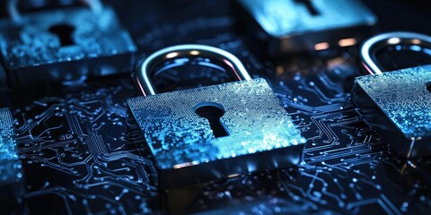 Leinwandbilder - Financial institution implementing cutting-edge data protection tools with a reliable and professional  ecurity  etup.