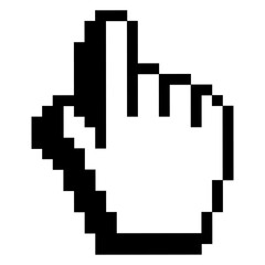 Fototapete - Cursor icon in hand form, mouse click cursor, clicking hand pointer