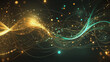 © Teeraphon - Abstract  background with Colorful circle lines. Digital future technology . Abstract business connection of lines from nodes innovation of communication in the network.