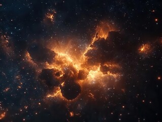 Wall Mural - bright cosmic explosion with radial light beams, creating dramatic stellar formation against deep sp