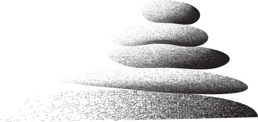 Wall Mural - balance concept .stack of stones. balancing stones . spa rock tower. minimal art design . balance of