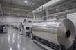 © Harry - Large Industrial Roll Shiny Metal Aluminum Foil Production Factory Manufacturing Process Modern Machinery Equipment work plant steel silver bright industry metallic