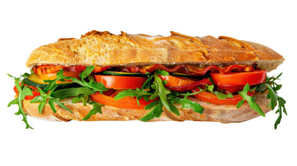 
Panini sandwich vegetable on transparent background