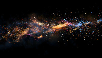 Wall Mural - vibrant fireworks exploding across the night sky, capturing a sense of celebration and energy -