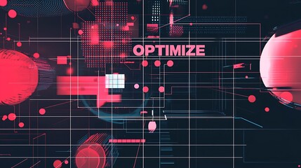Wall Mural - A computer screen with a red background