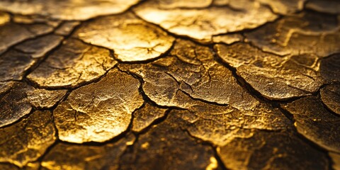 Close-up shot of intricate gold leaf pattern, great for backgrounds or textures