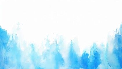 Poster - soft abstract watercolor gradient with blue and white tones resembling icy peaks, ideal for minimalistic background or artistic designs

