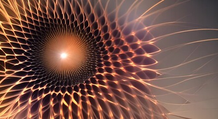 Wall Mural - Abstract radial fiber structure 4K