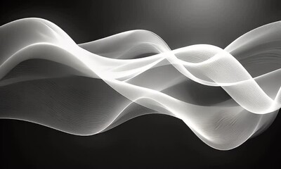 Wall Mural - Abstract flowing waves of light in a dark background, creating a sense of motion and tranquility for artistic use