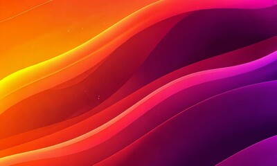 Wall Mural - Vibrant abstract waves of orange, pink, and purple flowing seamlessly, creating a dynamic and colorful background