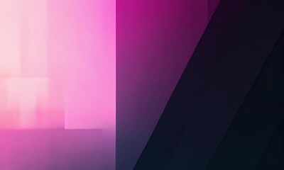 Wall Mural - Abstract geometric shapes in vibrant pink and purple hues, creating a modern digital art background