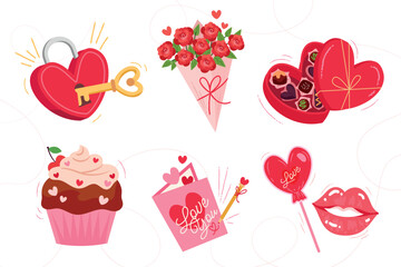 Set of Valentine's Day Elements Collection