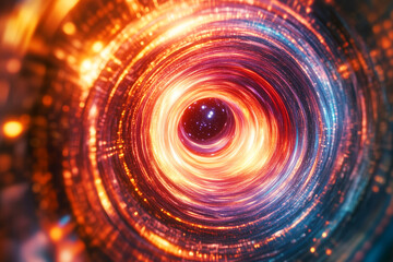 Wall Mural - Concepts of the curvature of space and time inside the universe, wormholes, and the time continuum. Backdrop to illustrate the idea of time travel