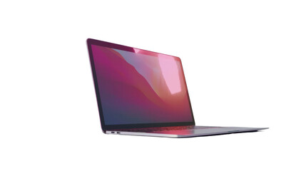 Laptop on transparent background