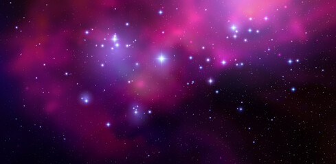 Wall Mural - space vector background with realistic nebula and shining stars. magic colorful galaxy with stardust
