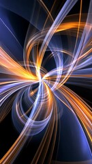 Wall Mural - colorful swirling abstract design with blue and orange hues in a dynamic pattern