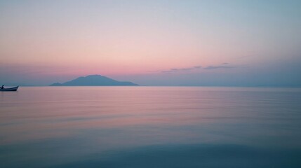 Wall Mural - seascape in early morning sunrise over sea nature landscape