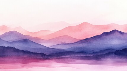Wall Mural - abstract background, gentle gradients transitioning from pastel lavender to rich plum with a delicat