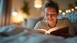© Design Depot - Cozy night reading in pajamas brings joy and relaxation
