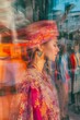 © Aksana - Vibrant urban fashion with multicultural influence and motion blur in a city setting