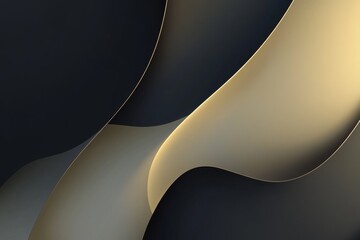 Wall Mural - A sophisticated abstract gradient background with muted gold and charcoal.featuring luxurious color transitions.focusing on elegance and depth.ideal for high-end branding