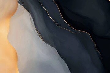 Wall Mural - A sophisticated abstract gradient background with muted gold and charcoal.featuring luxurious color transitions.focusing on elegance and depth.ideal for high-end branding