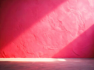 Canvas Print - pink wall textured with shadow background for product 