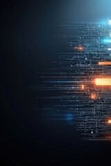 Wall Mural - abstract digital data flow background concept