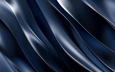 Wall Mural - A sophisticated abstract gradient background with rich navy and metallic silvers.featuring luxurious color transitions.focusing on elegance and depth.ideal for premium branding