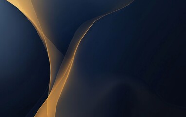 Wall Mural - A sophisticated abstract gradient background with rich navy and muted golds.featuring luxurious color transitions.focusing on elegance and depth.ideal for premium branding