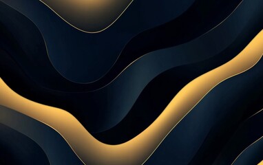 Wall Mural - A sophisticated abstract gradient background with rich navy and muted golds.featuring luxurious color transitions.focusing on elegance and depth.ideal for premium branding