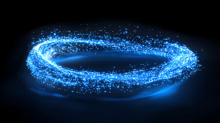 Wall Mural - glowing blue trails