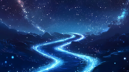 Wall Mural - speed blue light