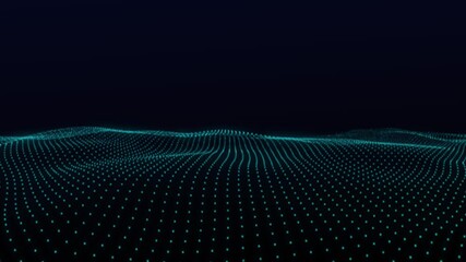 Wall Mural - aqua blue pinpoint gradient wave 4k loop features a blue gradient atmosphere with a wave of aqua or 