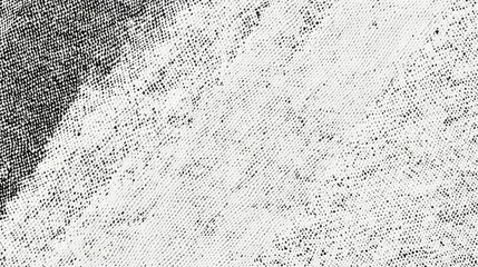 Black and white abstract fabric texture with grainy halftone pattern, evoking risograph print and layered fibers. Suitable for graphic design, printmaking, and monochrome visuals.