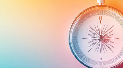 compass with vibrant gradient background, symbolizing direction
