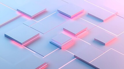 a minimalistic algorithm illustration on a clean sleek gradient squares background, representing log