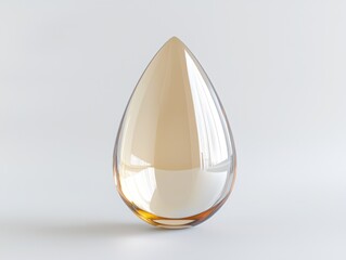 Wall Mural - reflective amber teardrop: a study in glass form and light