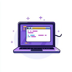 laptop displaying computer code on the screen with keyboard and workspace in the background