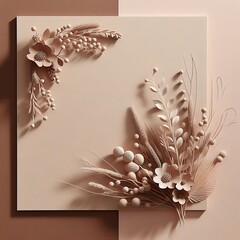 Wall Mural - background with flowers