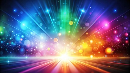 Wall Mural - vibrant spectrum burst a glowing radiance of color and light on a dynamic horizon