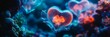 © 3DRenderer - Valentine's Day Heart Background with Jellyfish