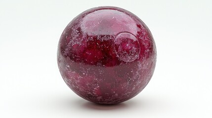 Wall Mural - sparkling burgundy glitter sphere on white background