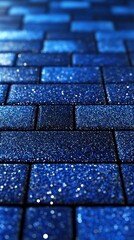 Wall Mural - sparkling blue brick texture background