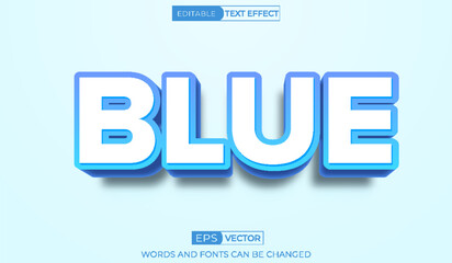 Wall Mural - blue text effect