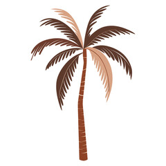 Wall Mural - palm tree icon illustration minimalist design vector