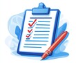© tolem929 - Checklist clipboard with pen, tasks complete.