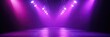 © Paradox - Concert stage background with blue and purple lights. Empty concert floor at futuristic room