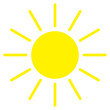 © Abrar - sun shape symbo of simple yellow  white background vector illustration.