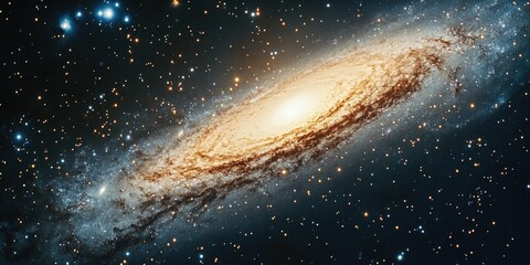 Wall Mural - Spiral Galaxy with Star